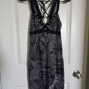 Metal Mulisha Black and Gray Midi Dress